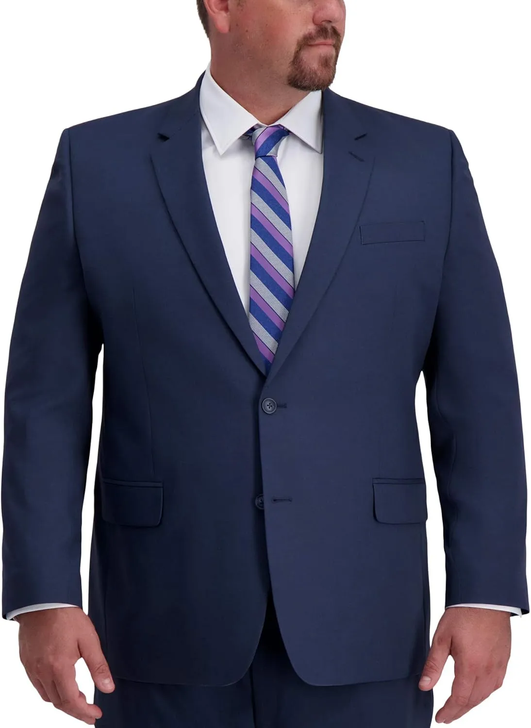 Haggar Men's Big and Tall Classic Fit Travel Performance Suit Seperates - Pant and Jacket