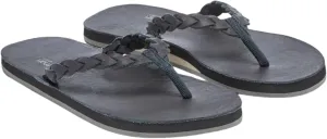 Hari Mari- Meadows Braided- Women's Classic Full Grain Leather Flip Flops with Braided Straps- No Break Ins, Firm Arch Support, and Beveled Edge to Reduce Tripping