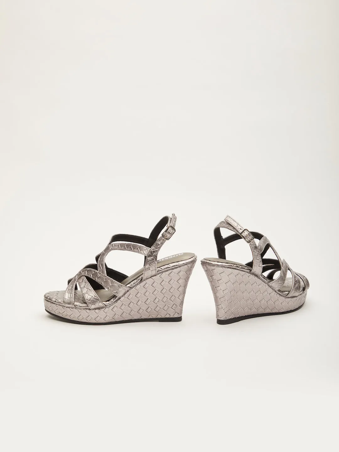 HERITAGE CROCO ELEVATED SANDAL