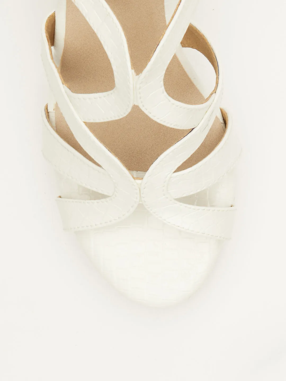 HERITAGE CROCO ELEVATED SANDAL