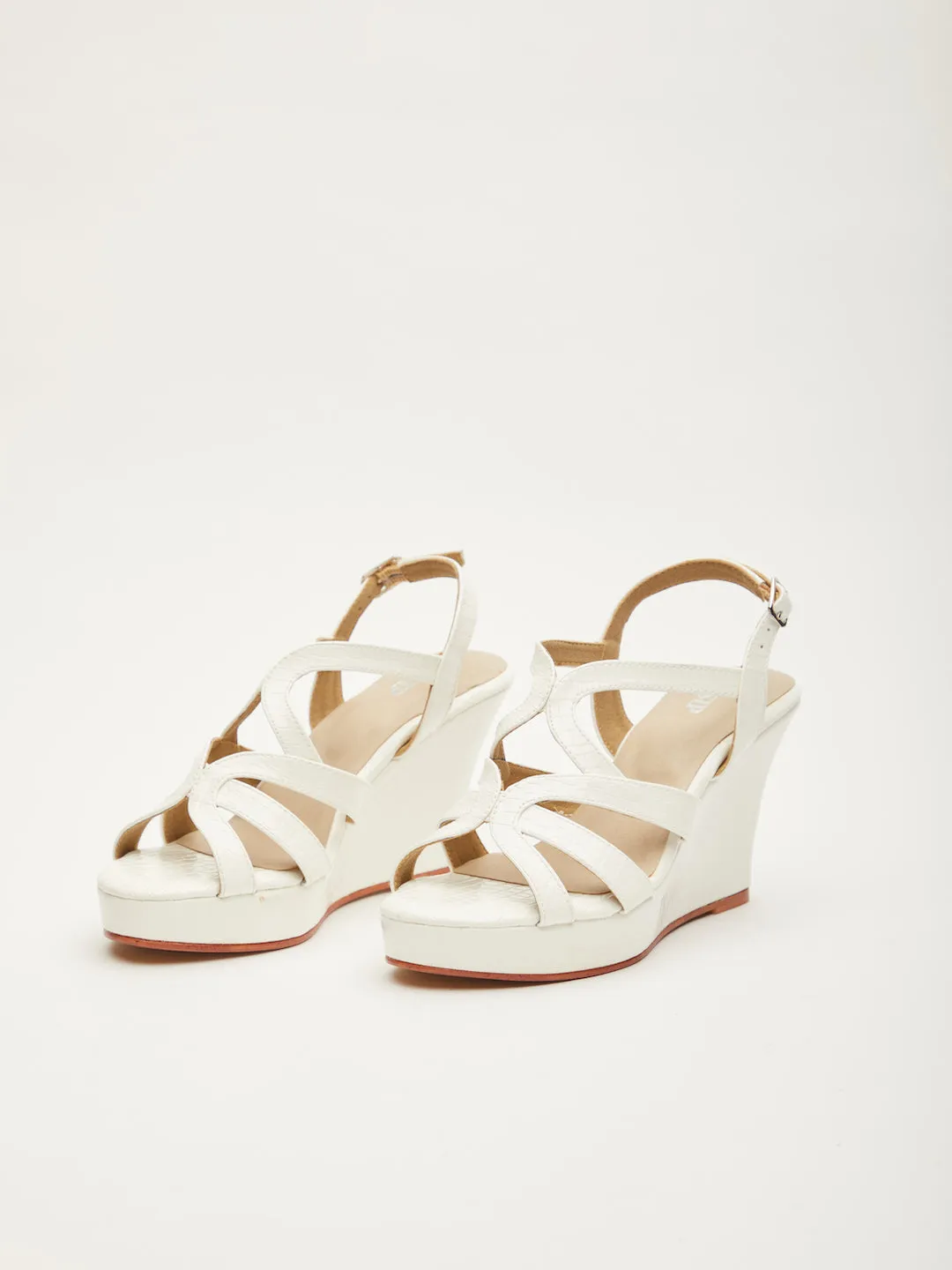 HERITAGE CROCO ELEVATED SANDAL