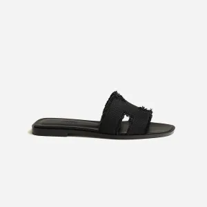 Hermes Oran sandal Noir