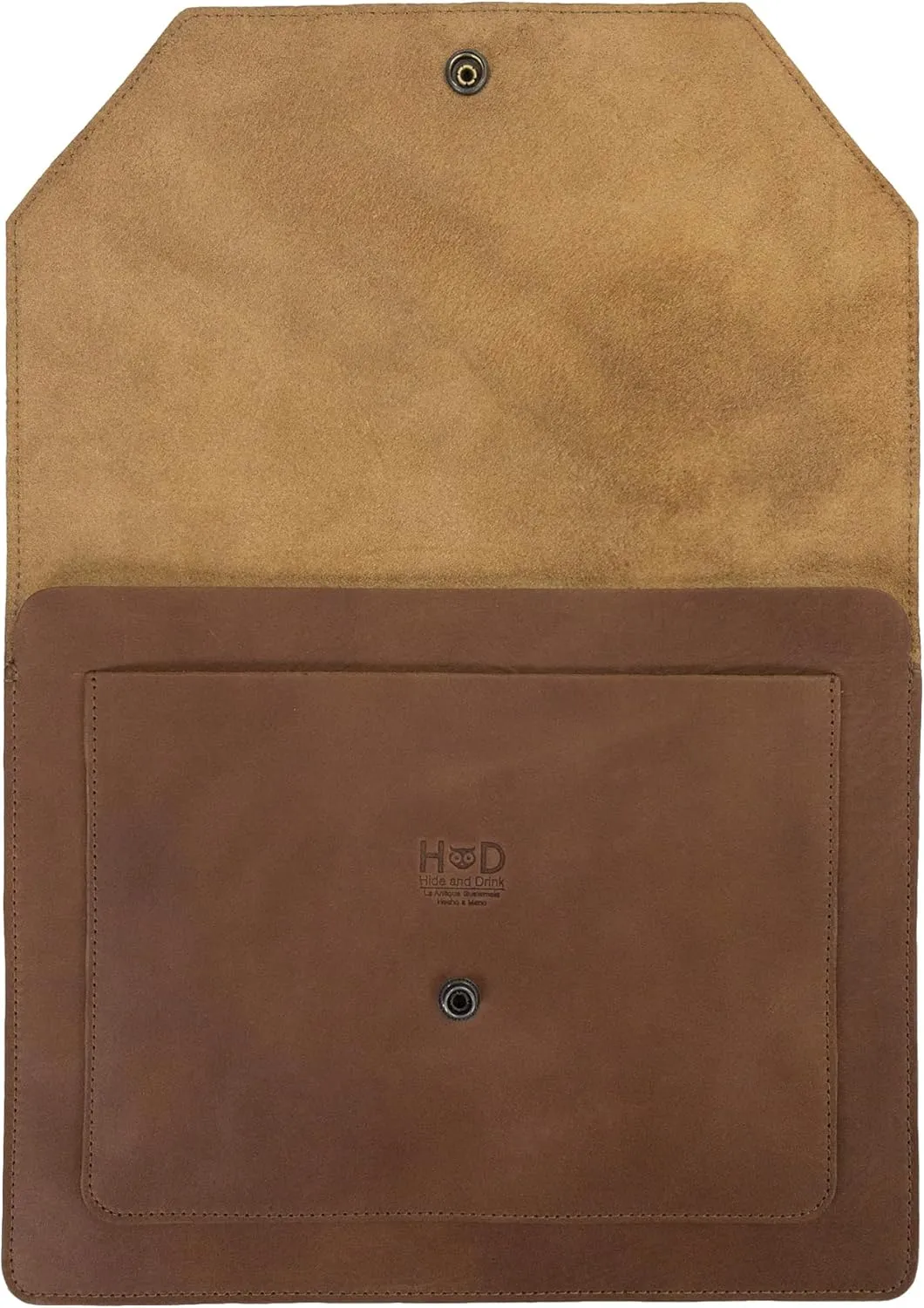 Hide & Drink, Slim Portfolio, Narrow Document Holder, Flat Messenger Case, Office Accessory, Full Grain Leather, Handmade