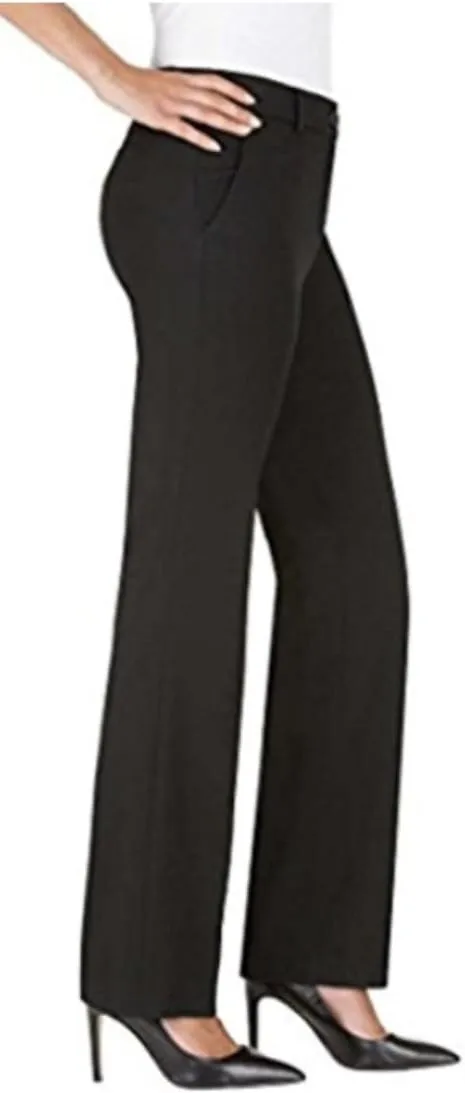 Hilary Radley Women Flat Front Slim Leg Dress Stretch Pants 1244082