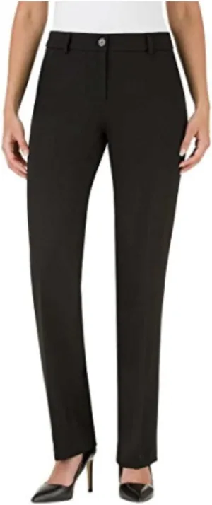 Hilary Radley Women Flat Front Slim Leg Dress Stretch Pants 1244082