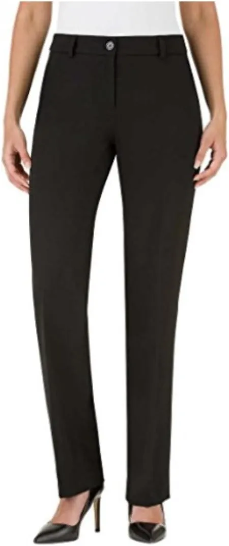 Hilary Radley Women Flat Front Slim Leg Dress Stretch Pants 1244082