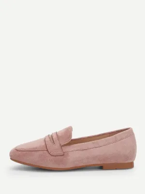 Huge offer Square Toe Suede Flats Technologically advanced Plain
