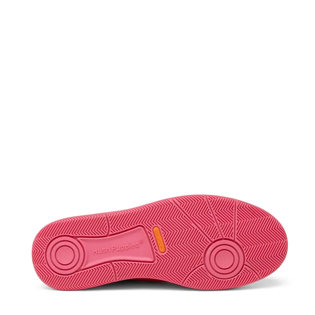 Hush Puppies Spin Leather Sneaker Hot Pink