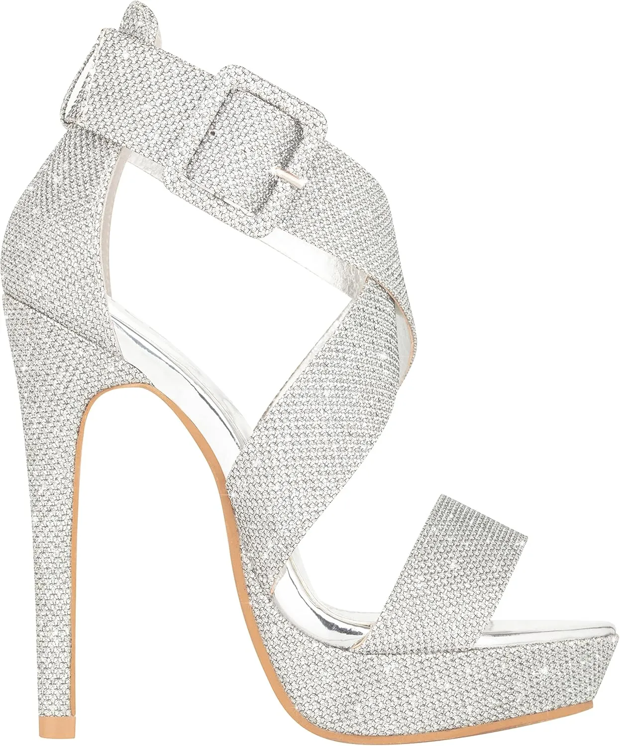 ILLUDE Women's High Heels Open Toe Ankle Strap Stilettos Platform Sexy Party Heeled Sandals – Cake
