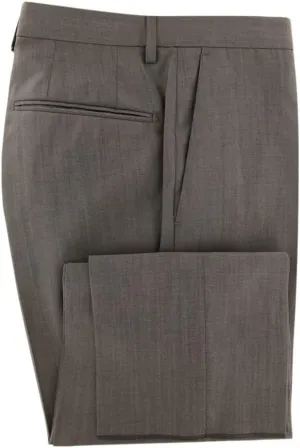 Incotex Brown Melange Wool Blend Pants - Slim