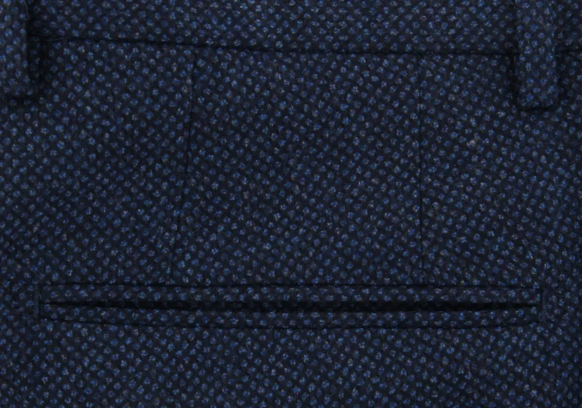 Incotex Dark Blue Bird's Eye Pants - Slim