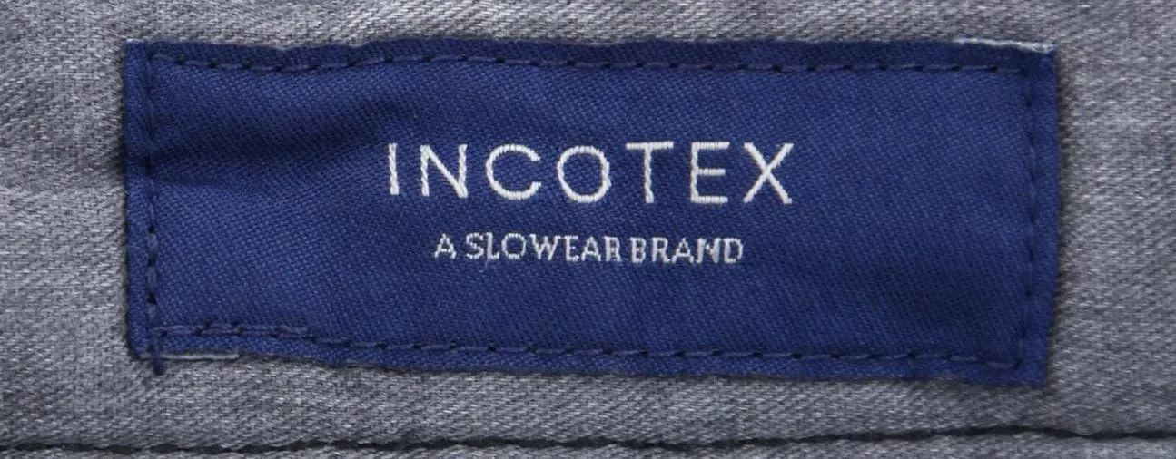 Incotex Dark Blue Solid Pants - Slim