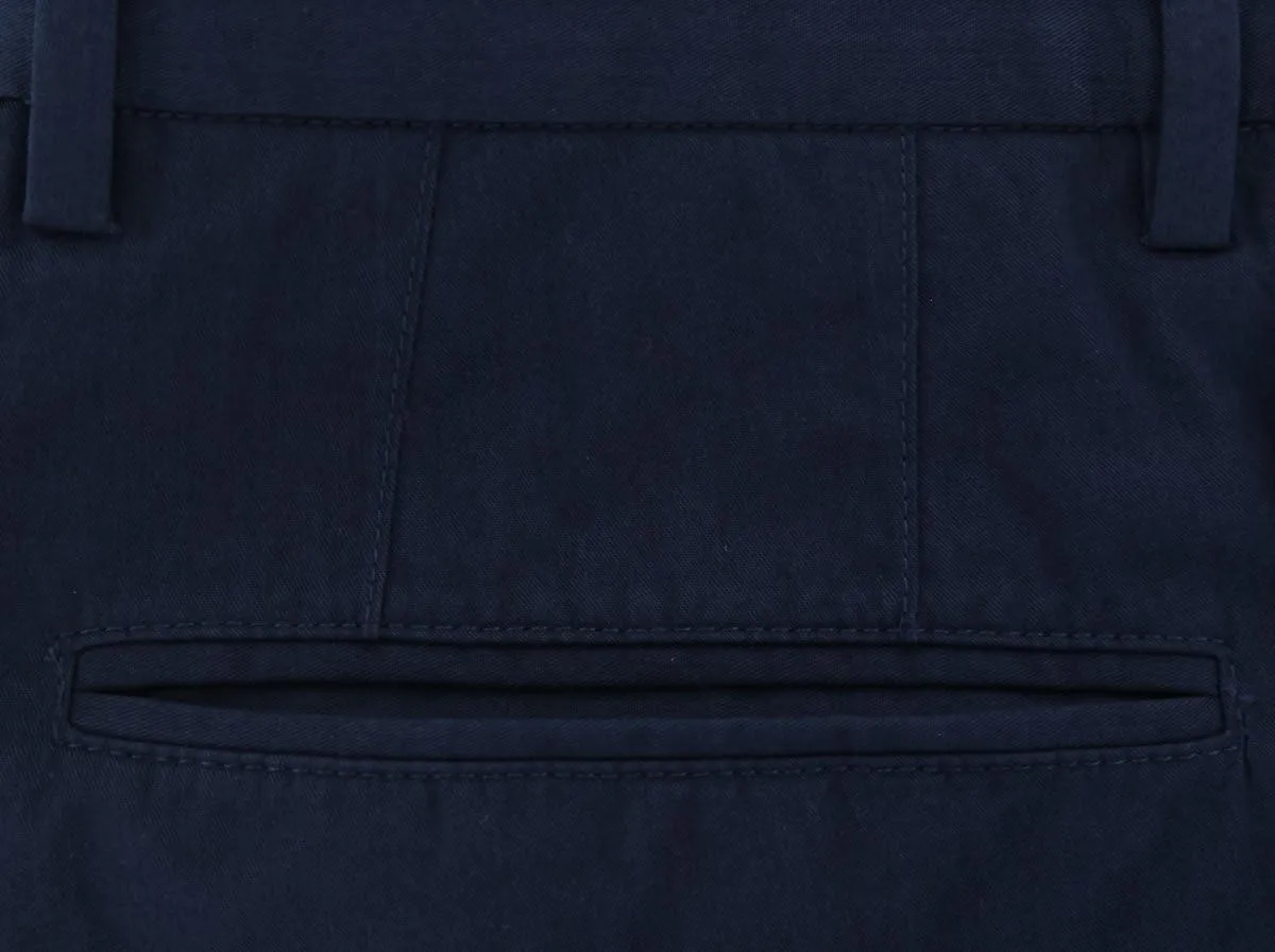 Incotex Dark Blue Solid Pants - Slim