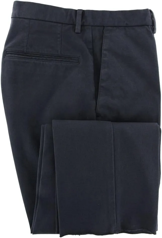 Incotex Dark Blue Solid Pants - Slim
