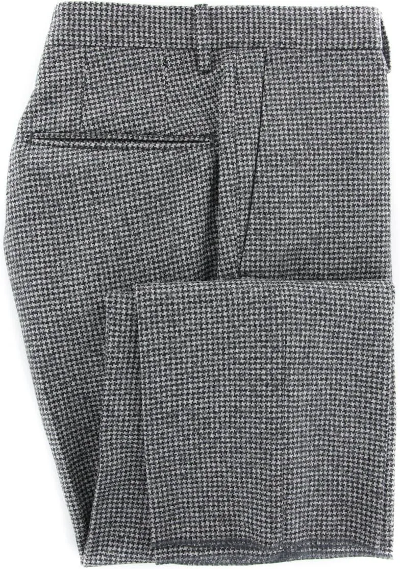 Incotex Dark Gray Micro-Houndstooth Pants - Slim
