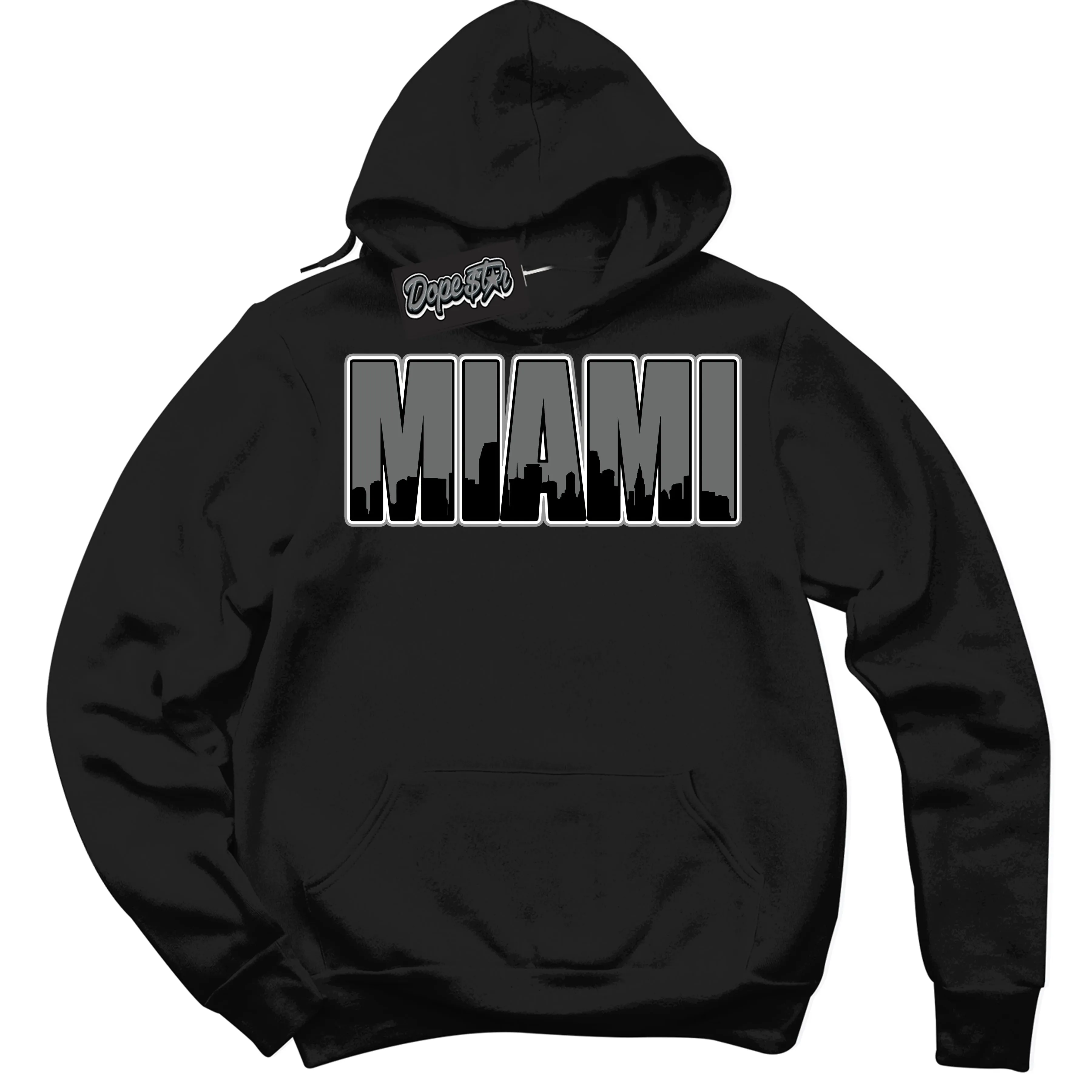 Iron Grey 1s Sneaker Hoodie Miami Graphic