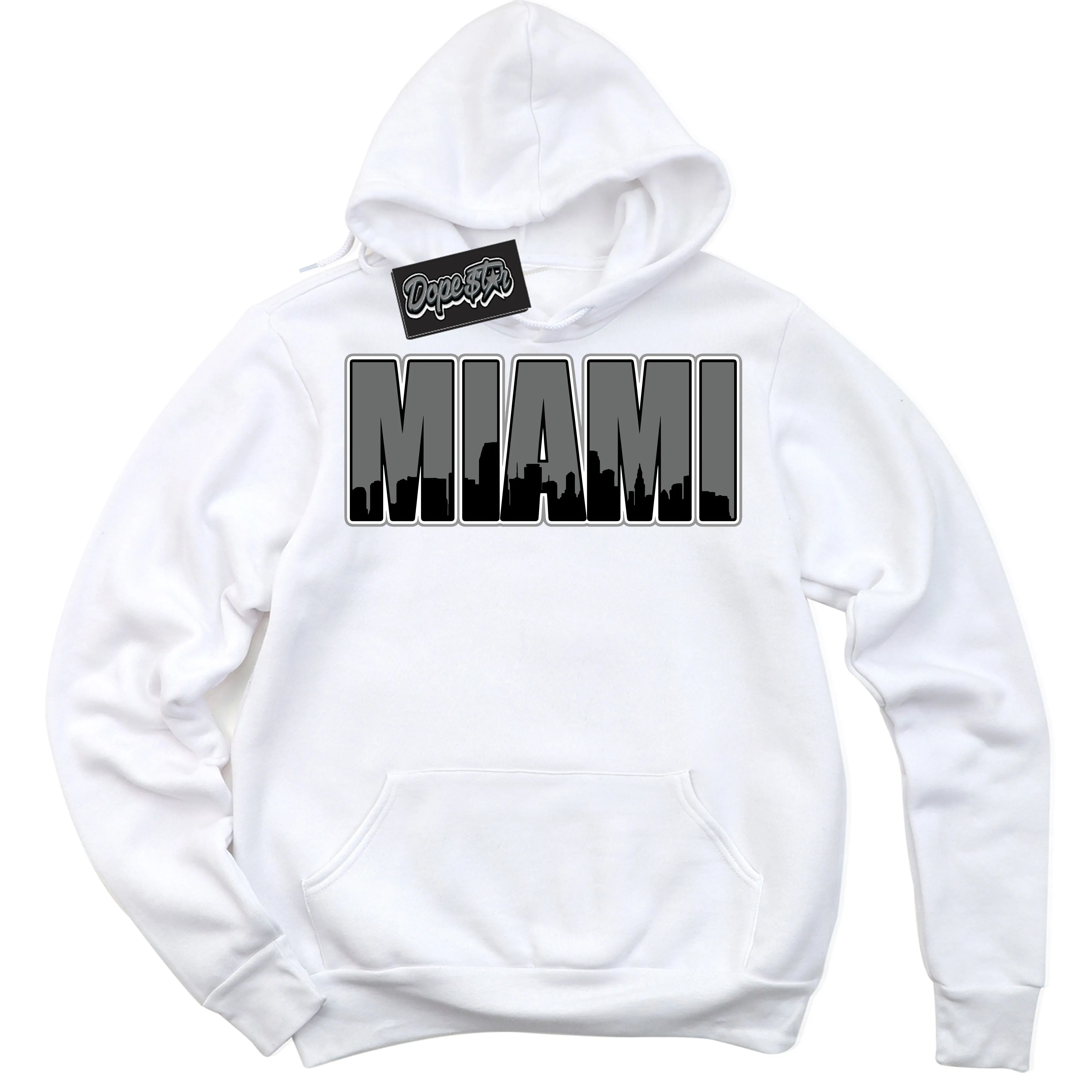 Iron Grey 1s Sneaker Hoodie Miami Graphic