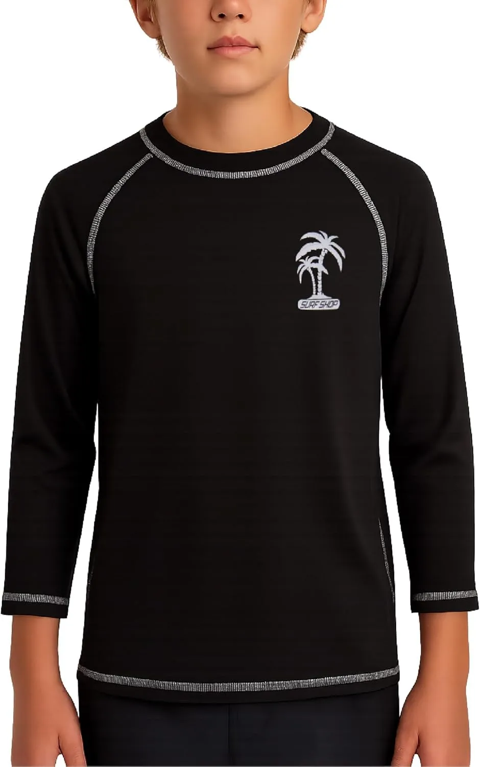 iXtreme Boys Rash Guard Long Sleeve Swim Shirt - UPF 50  Sun Protection Quick Dry Swim Top, UV Beach Wear Rash Guard for Boys