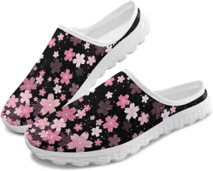Jeiento Mules Shoes Mesh Breathable Walking Loafers Slip On Garden Clogs House Slippers for Women Butterfly Shoes Casual Travel Footwear