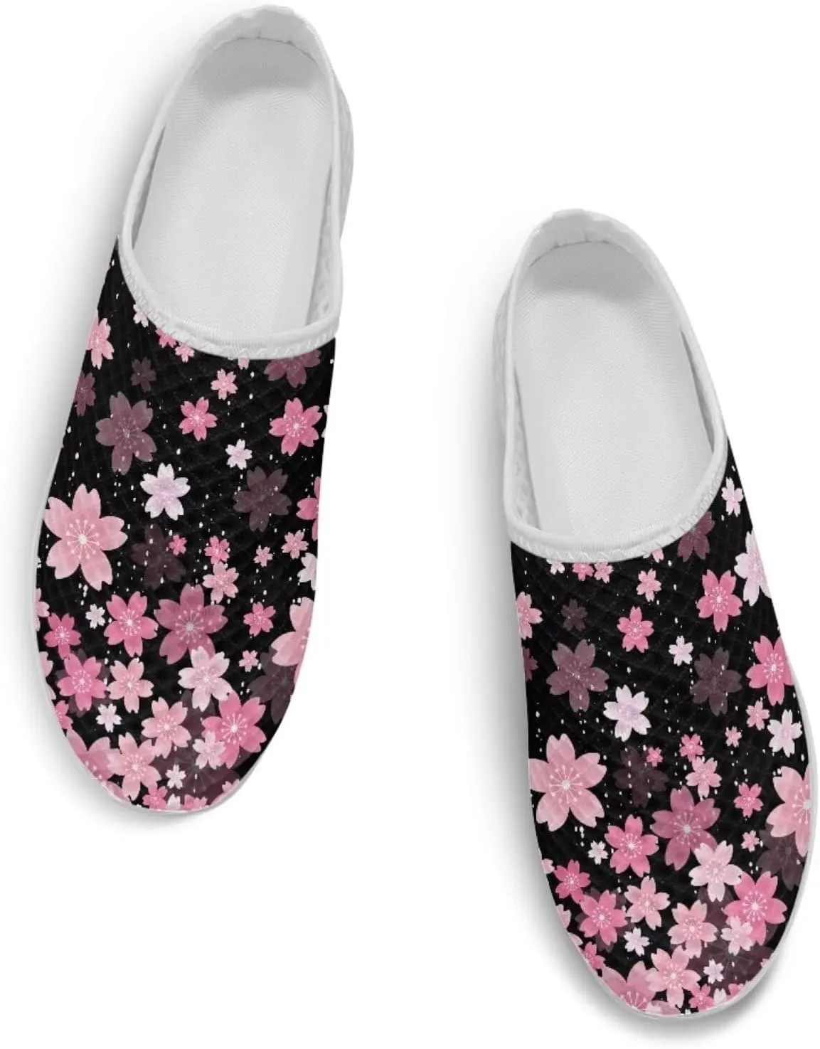 Jeiento Mules Shoes Mesh Breathable Walking Loafers Slip On Garden Clogs House Slippers for Women Butterfly Shoes Casual Travel Footwear