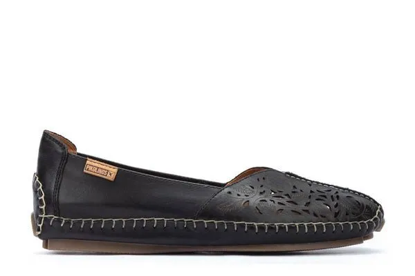 'Jerez' women's perforated ballerina - black