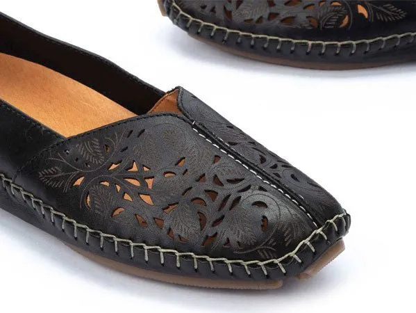 'Jerez' women's perforated ballerina - black