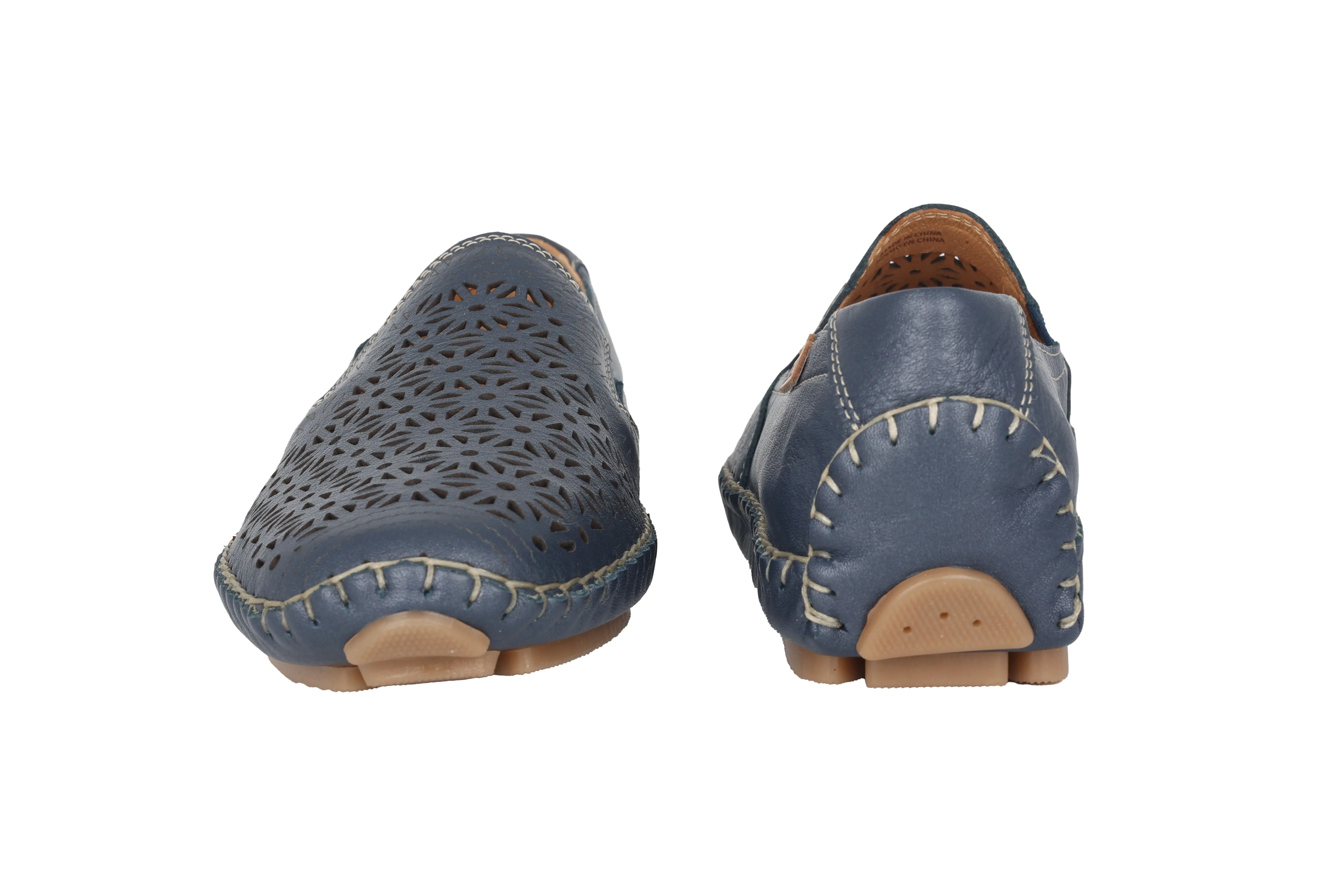 'Jerez' women's perforated summer loafer - blue