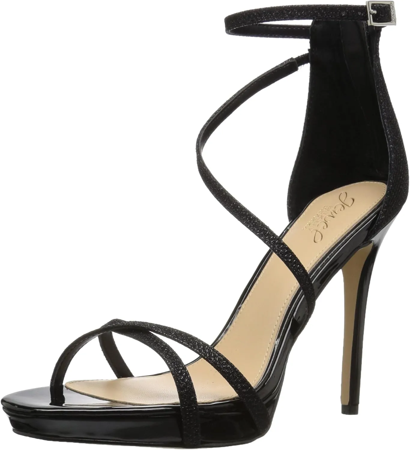 Jewel Badgley Mischka Galen Platform Glitter Evening Shoe