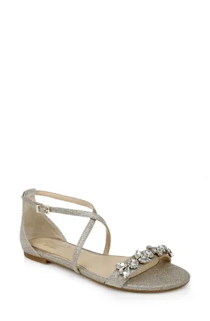 Jewel Badgley Mischka Tessy Satin Evening Sandal