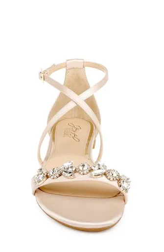 Jewel Badgley Mischka Tessy Satin Evening Sandal