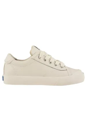 Keds Kids Crew Kick 75 in White Leather