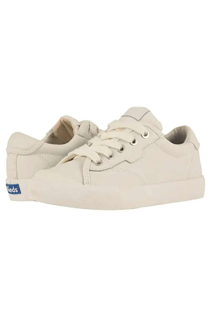 Keds Kids Crew Kick 75 in White Leather