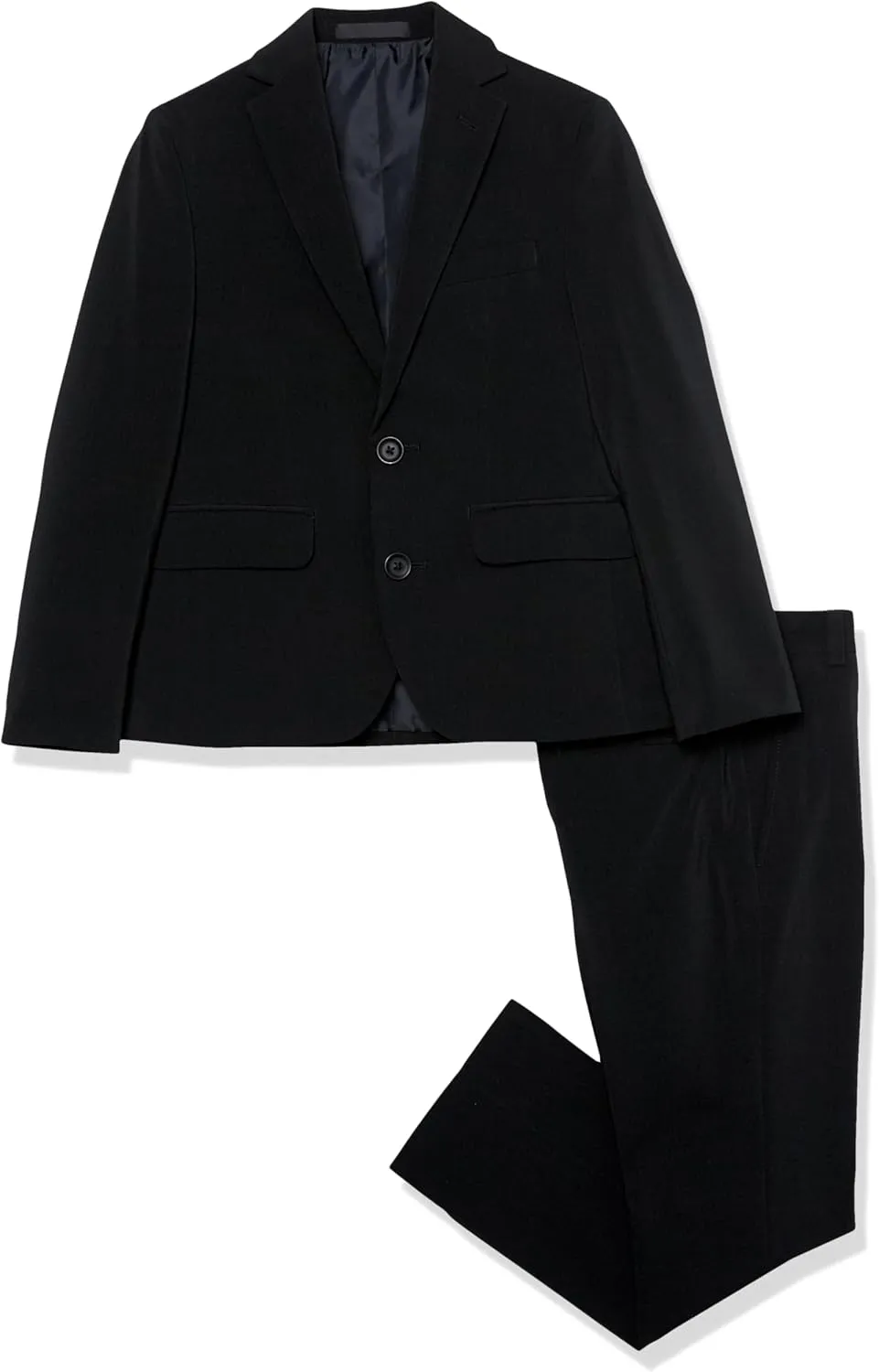 Kenneth Cole REACTION Slim Fit Suit: Formal Jacket & Pants Set for Boys, Sizes 8-20, Black