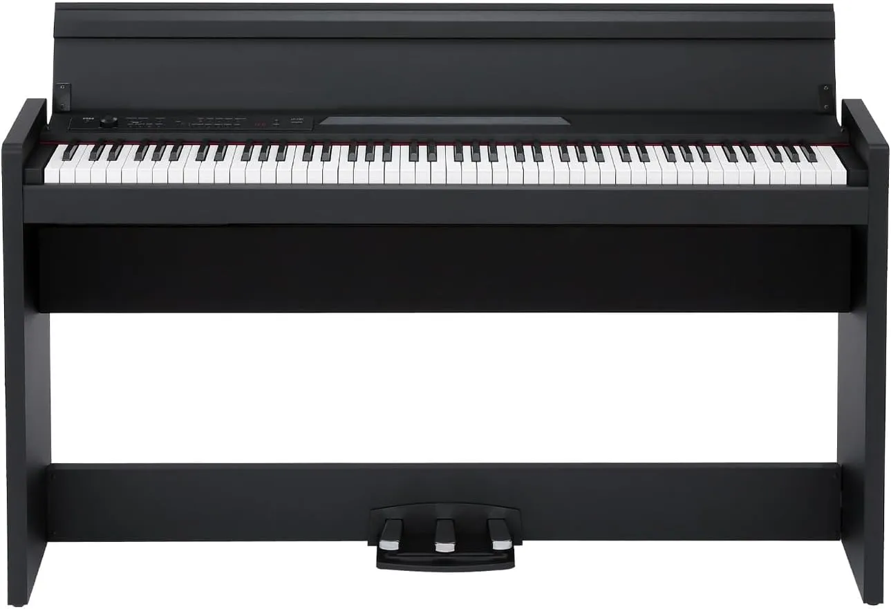 KORG, LP-380U Digital Home Piano with 88-Key Fully Weighted Keyboard, Built-in Speakers, Furniture Stand, and 3-Pedal Unit (LP-380-BK-U)