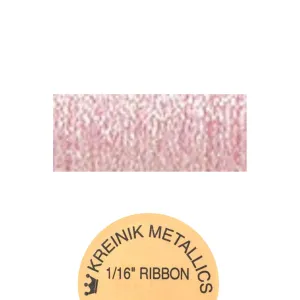 Kreinik Metallic 1/16” Ribbon  092 Star Pink