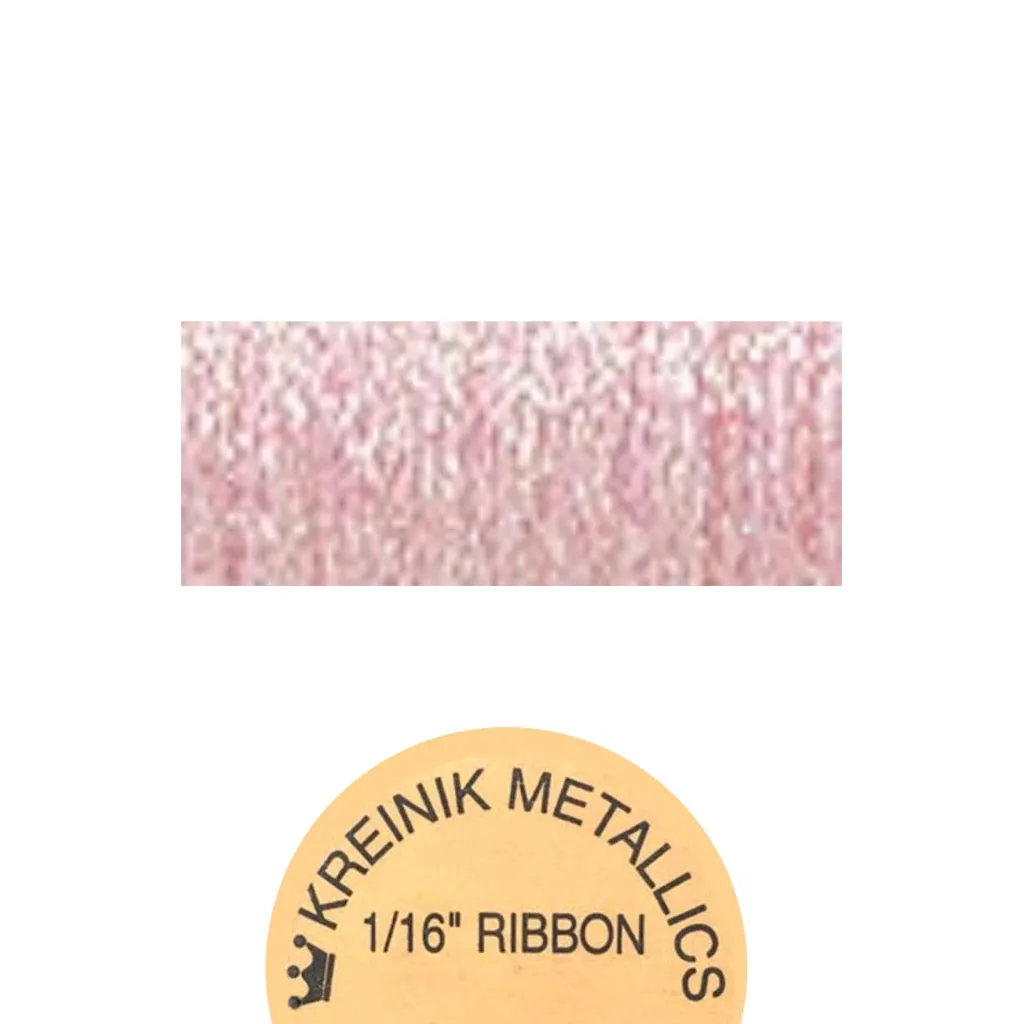Kreinik Metallic 1/16” Ribbon  092 Star Pink