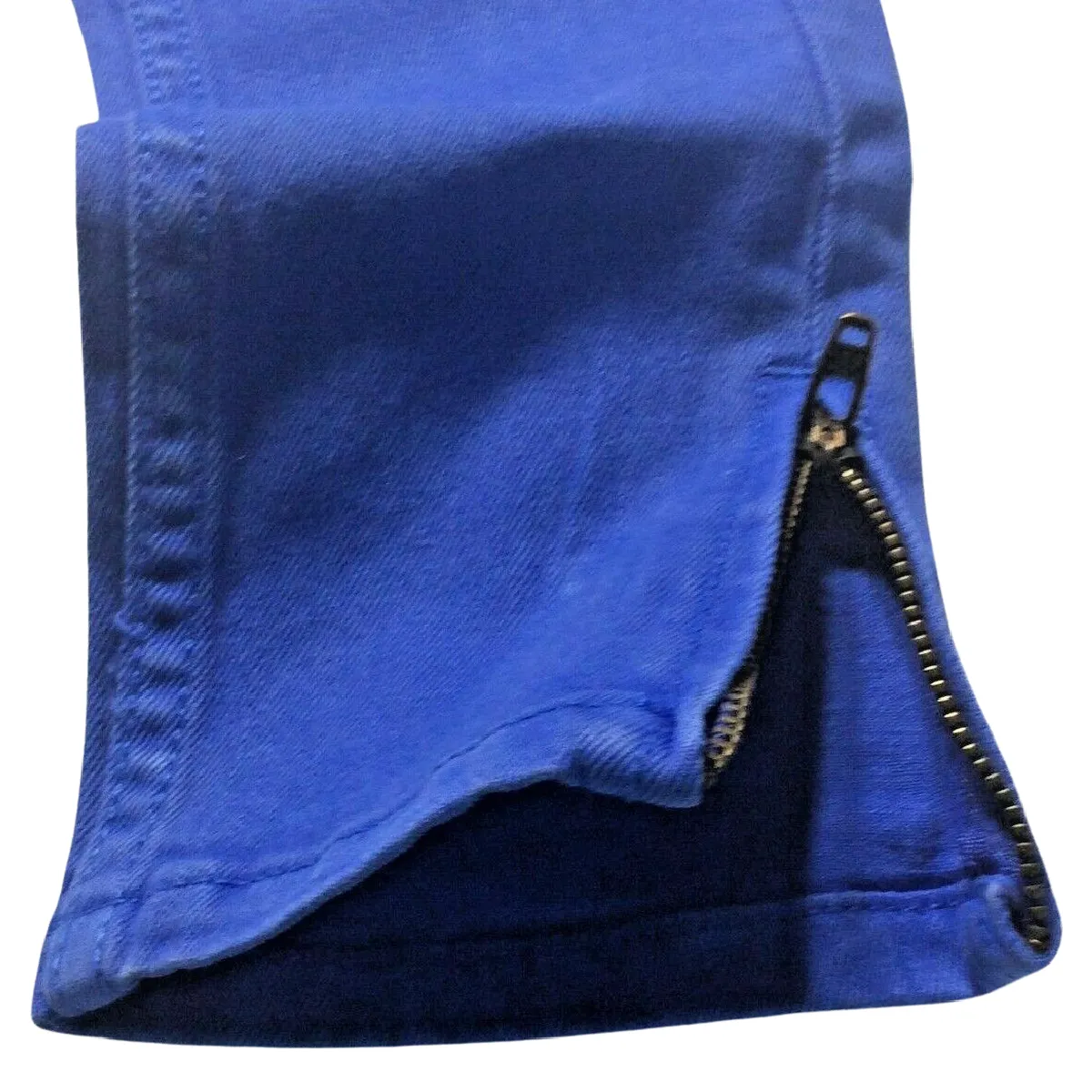 Lands' End Girl Pencil Pants Jeans Size 4 Ankle Zipper Adjustable Waist Blue NWT