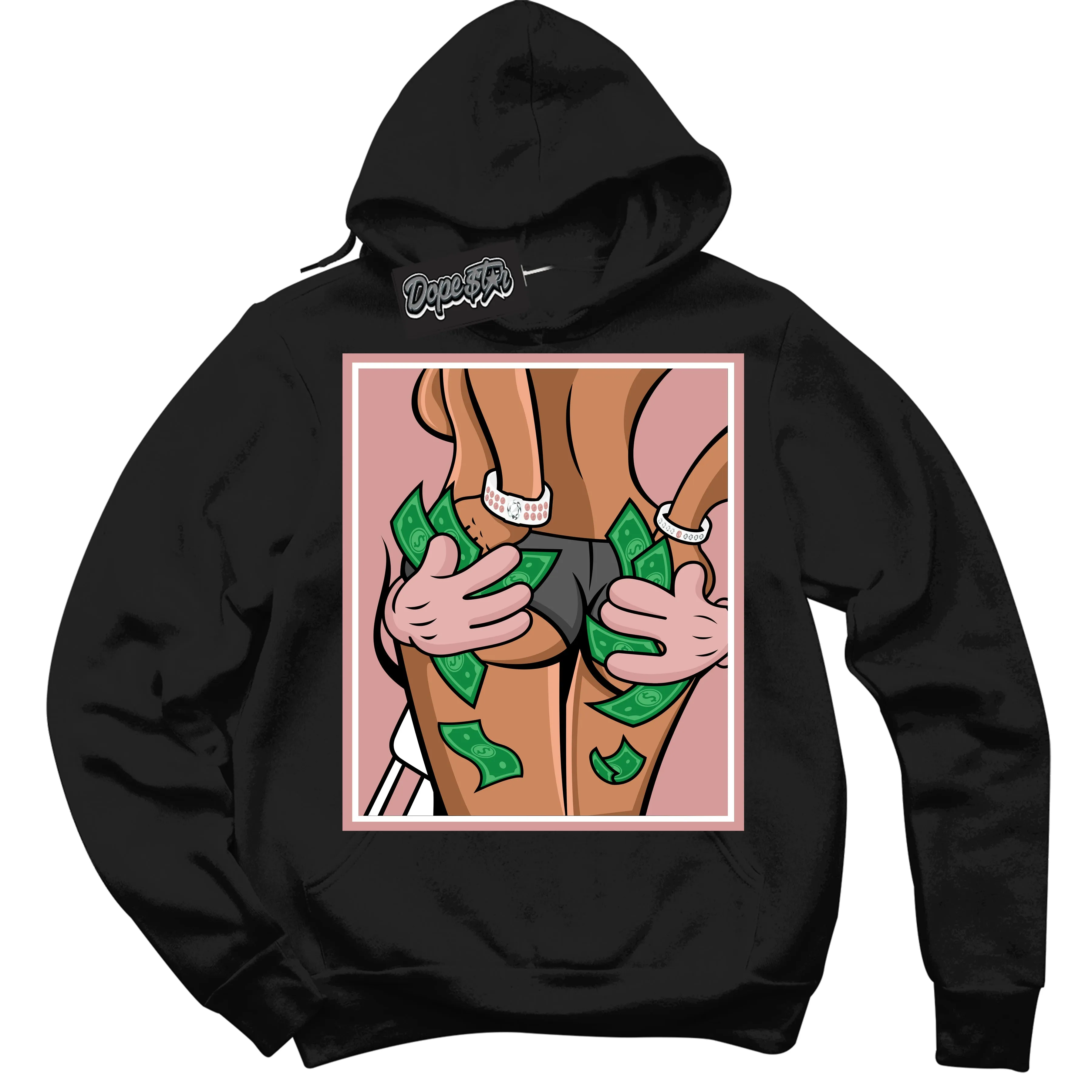Legend Pink 1s Sneaker Hoodie Money Hands Graphic