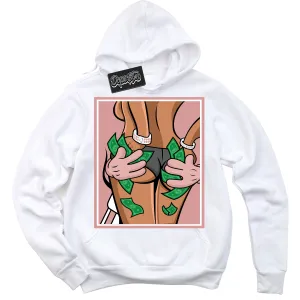 Legend Pink 1s Sneaker Hoodie Money Hands Graphic