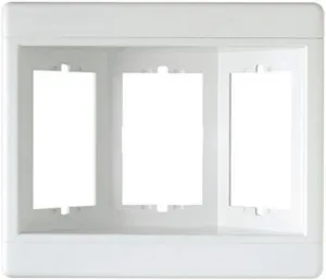 Legrand Pass & Seymour TV3WW 3 Gang Recessed TV Box, Frame Only, White (1 Count)