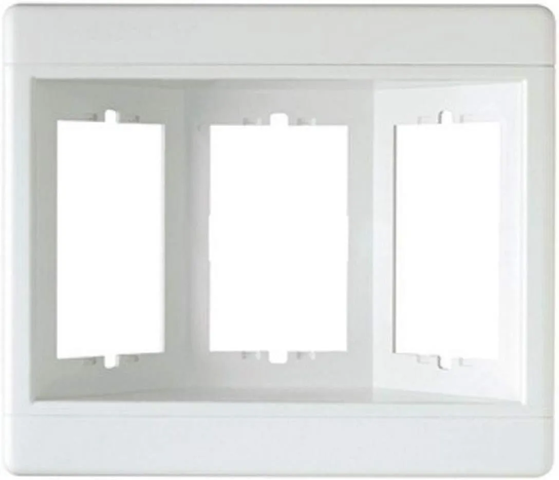 Legrand Pass & Seymour TV3WW 3 Gang Recessed TV Box, Frame Only, White (1 Count)
