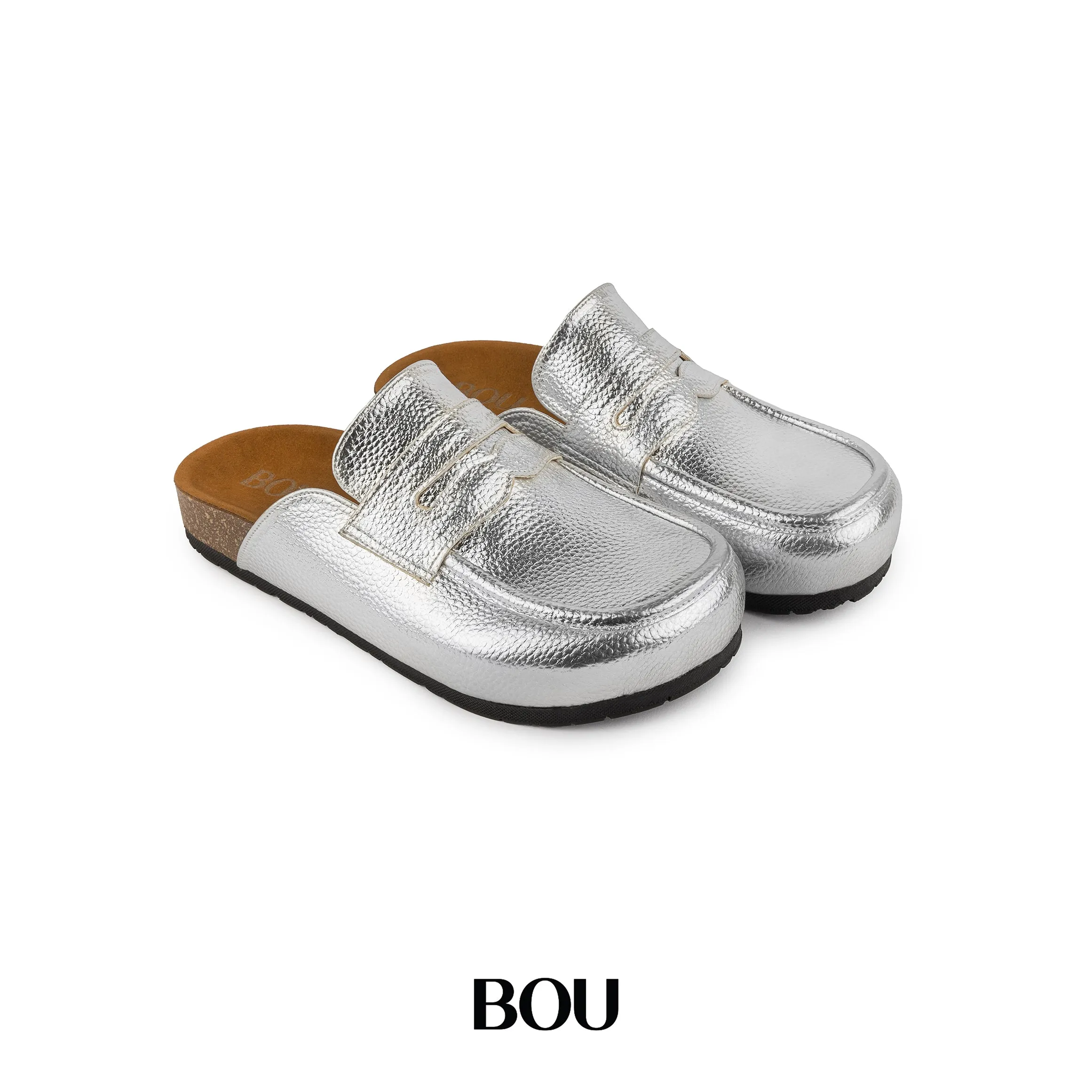 Loafer Clogs - Silver Dust