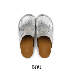 Loafer Clogs - Silver Dust