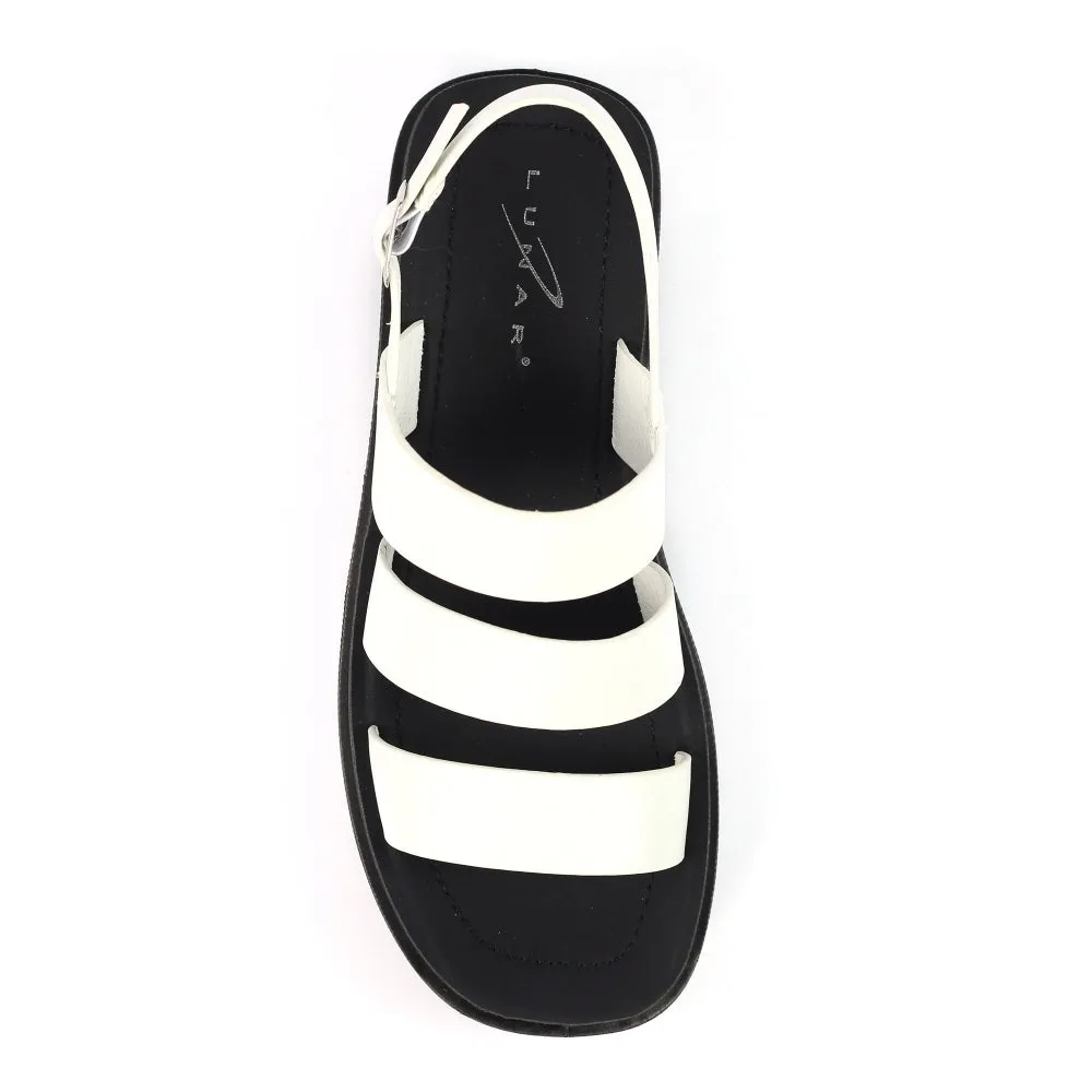 Lunar Lipstick Women's Chunky Sole Summer Sandal White