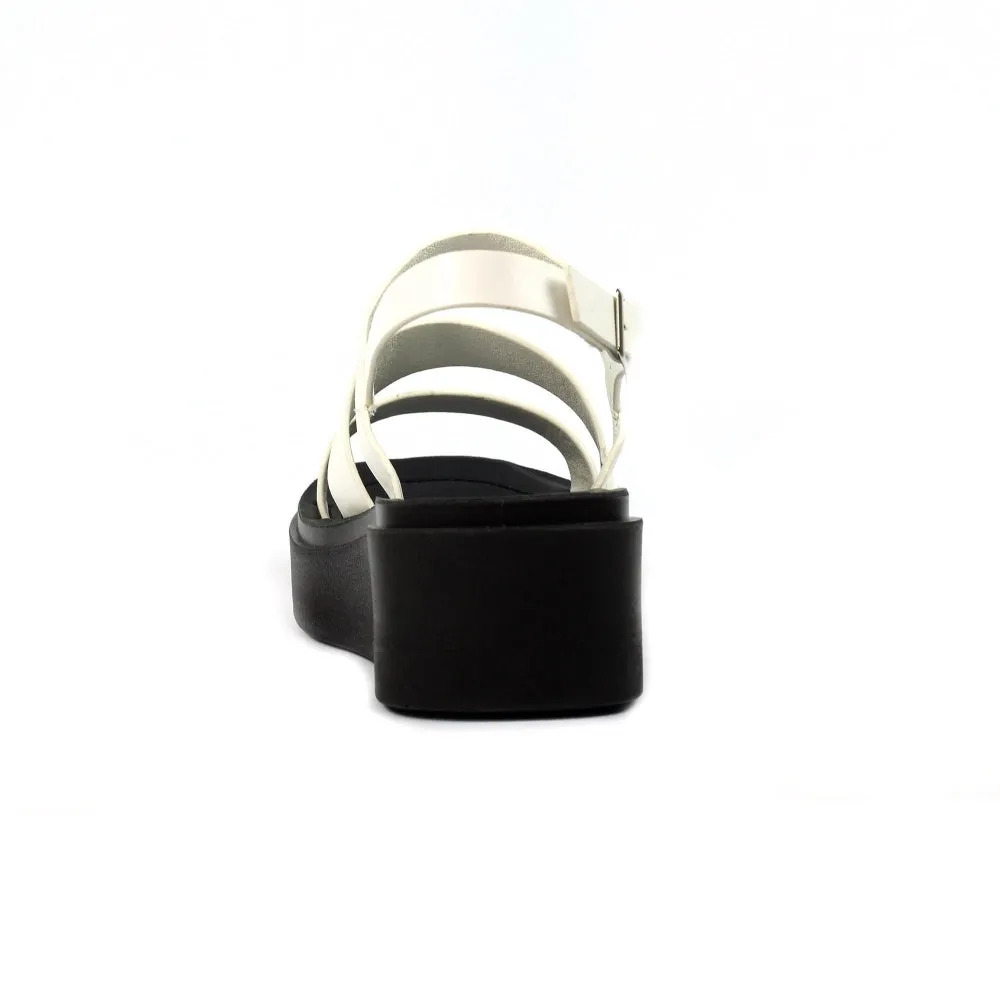 Lunar Lipstick Women's Chunky Sole Summer Sandal White