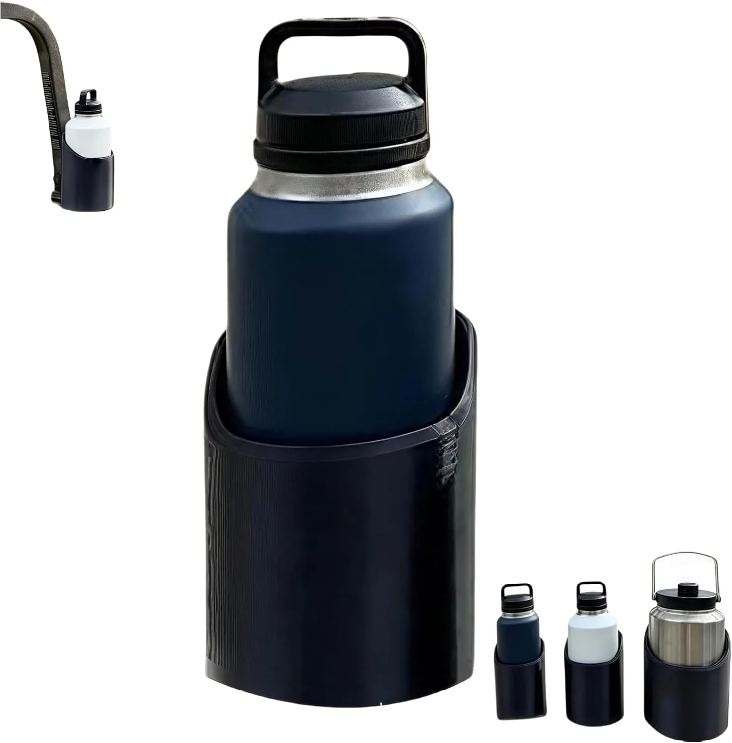 Magnetic Bottle Mounts for 46, 50, 64 oz, Heavy-Duty Portable Water Bottle Holder, Strong Magnet Anti-Vibration Cup Holder for Truck, Golf Cart, Tractor, Lawnmower, Easy Installation