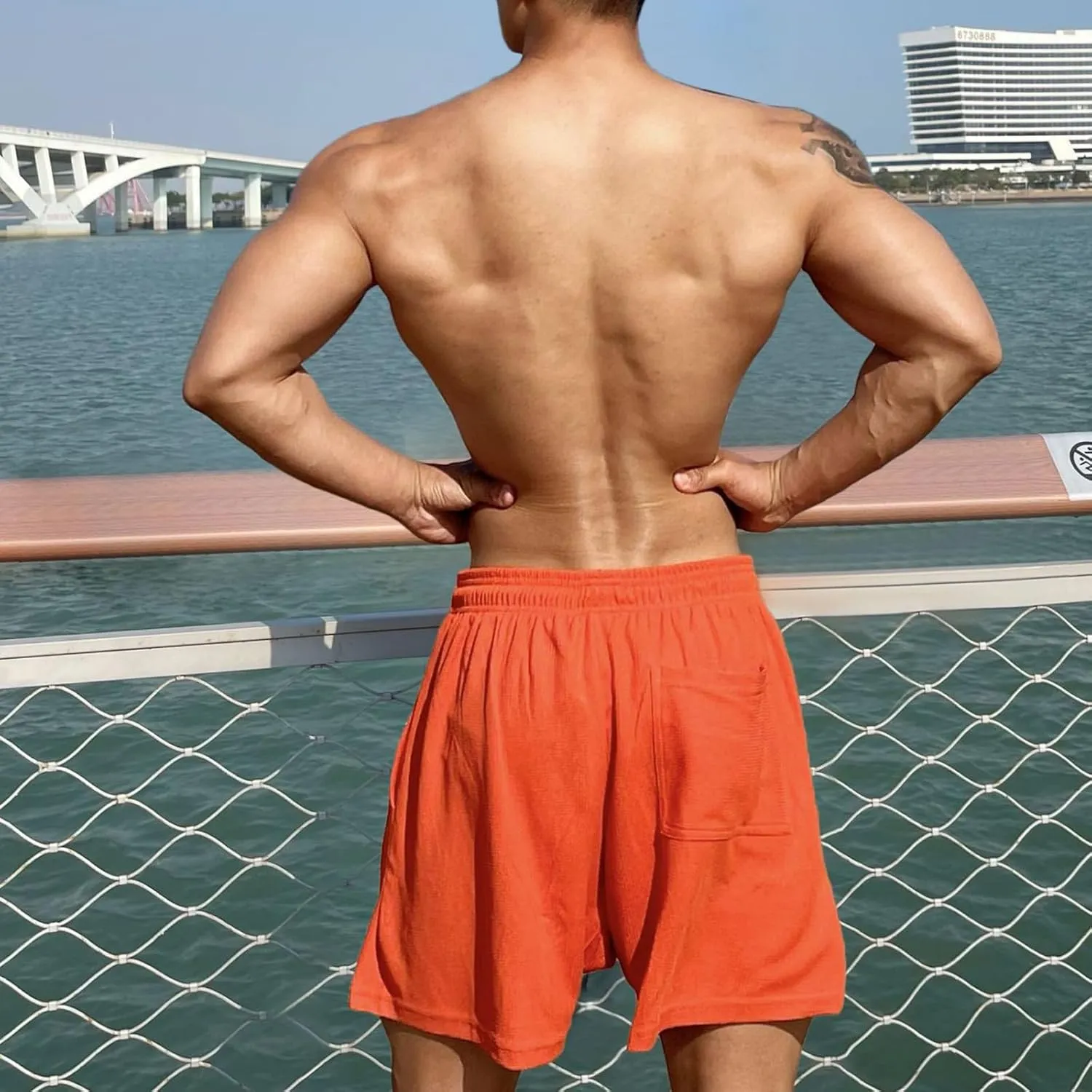 Men Running Shorts Loose Fit Drawstring Lounge Workout Shorts Workout Basketball Short Pants Training Athletic Joggers