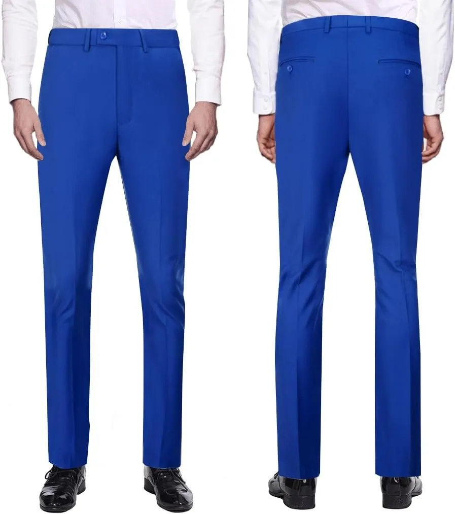 Mens 3 Piece Slim Fit Suit Set, 2 Button Solid Blazer Jacket Vest Pants Business Tuxedo