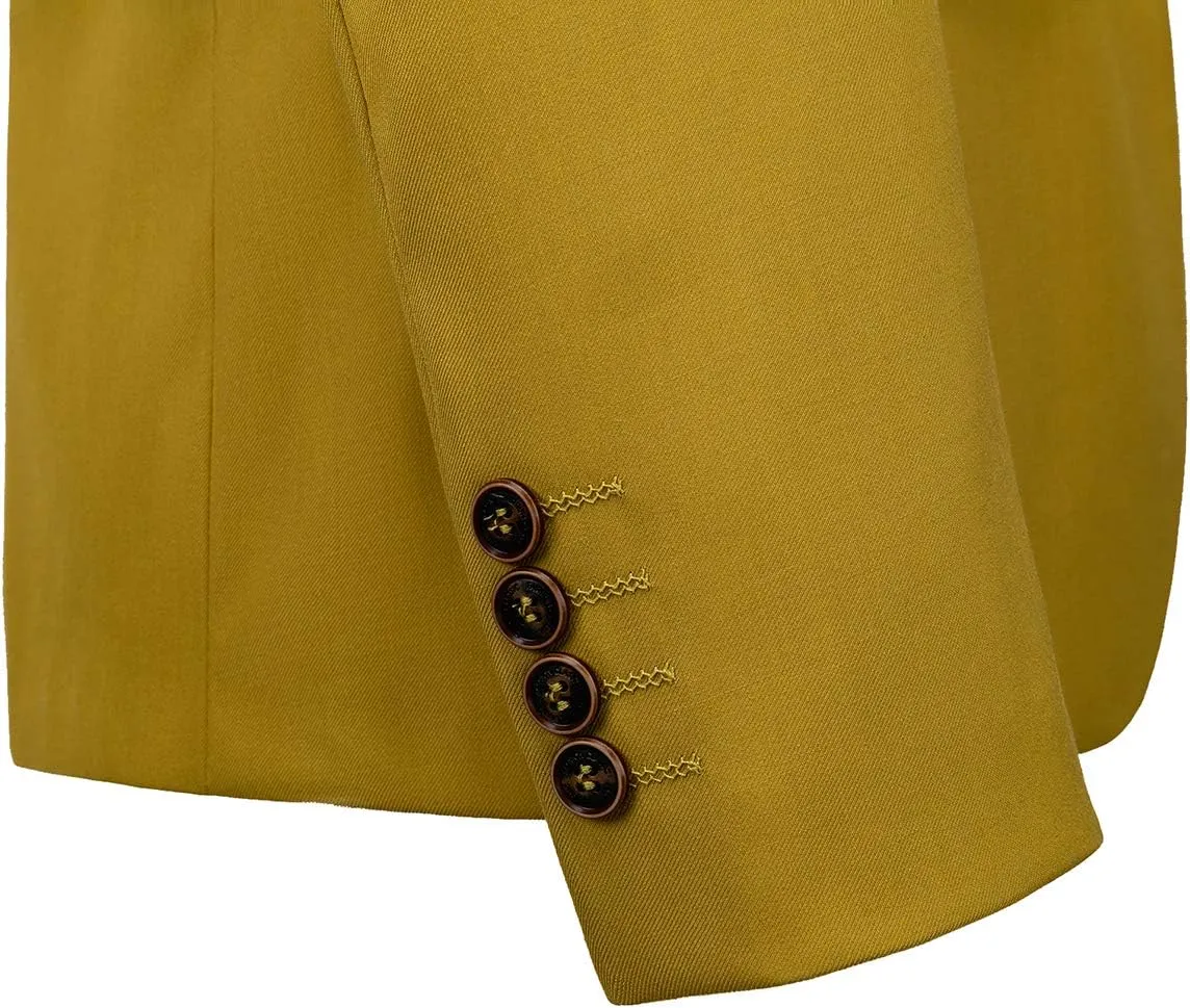 Mens Blazer Jacket Casual 2 Buttons Suit Jacket Single Breasted Sport Coats Modern Wedding Tux Blazer