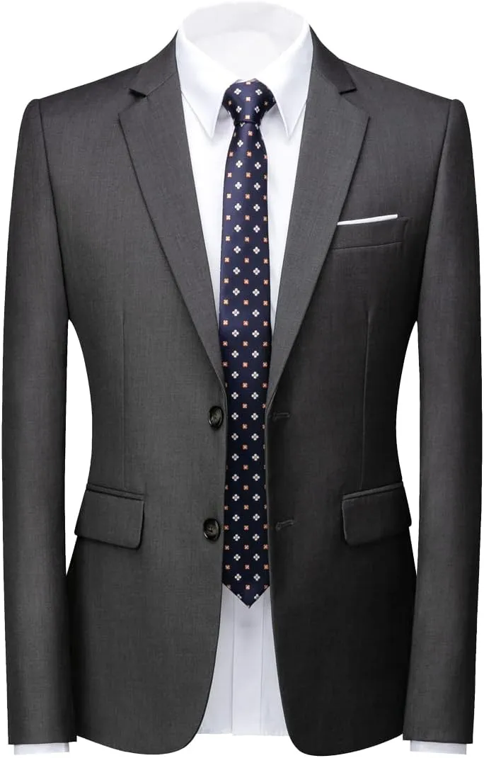 Mens Blazer Jacket Casual 2 Buttons Suit Jacket Single Breasted Sport Coats Modern Wedding Tux Blazer